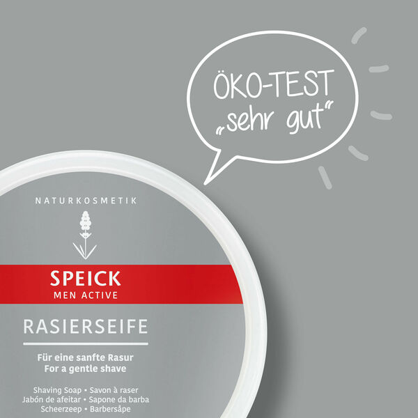 ÖKO-TEST bewertet Speick Men Active Rasierseife mit „sehr gut“