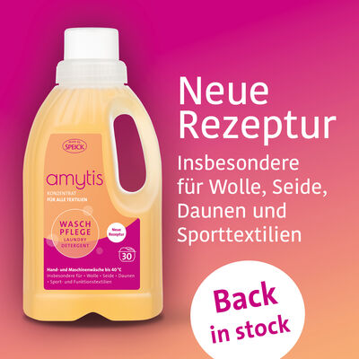 Back in stock! - Amytis: Das Waschmittel für besondere Textilien.