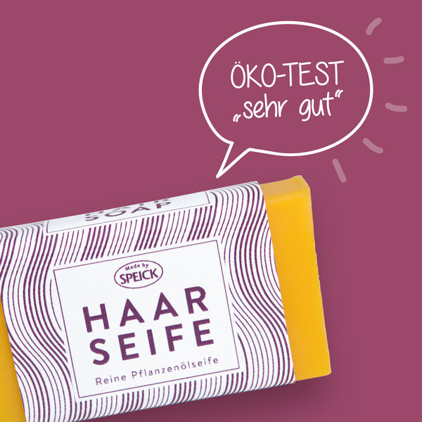 ÖKO-TEST sagt „sehr gut“ zur Haarseife, Made by Speick