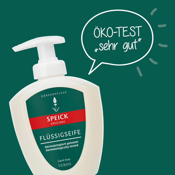ÖKO-TEST bewertet Speick Original Flüssigseife mit „sehr gut“